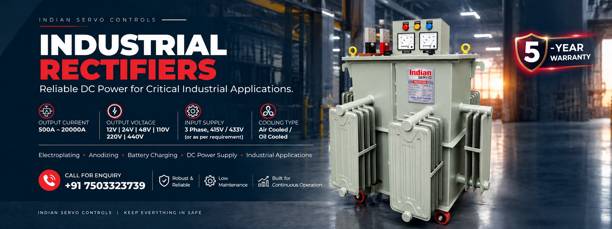 Best servo stabilizer manufacturers in india Indian Servo Controls Industrial Rectifier