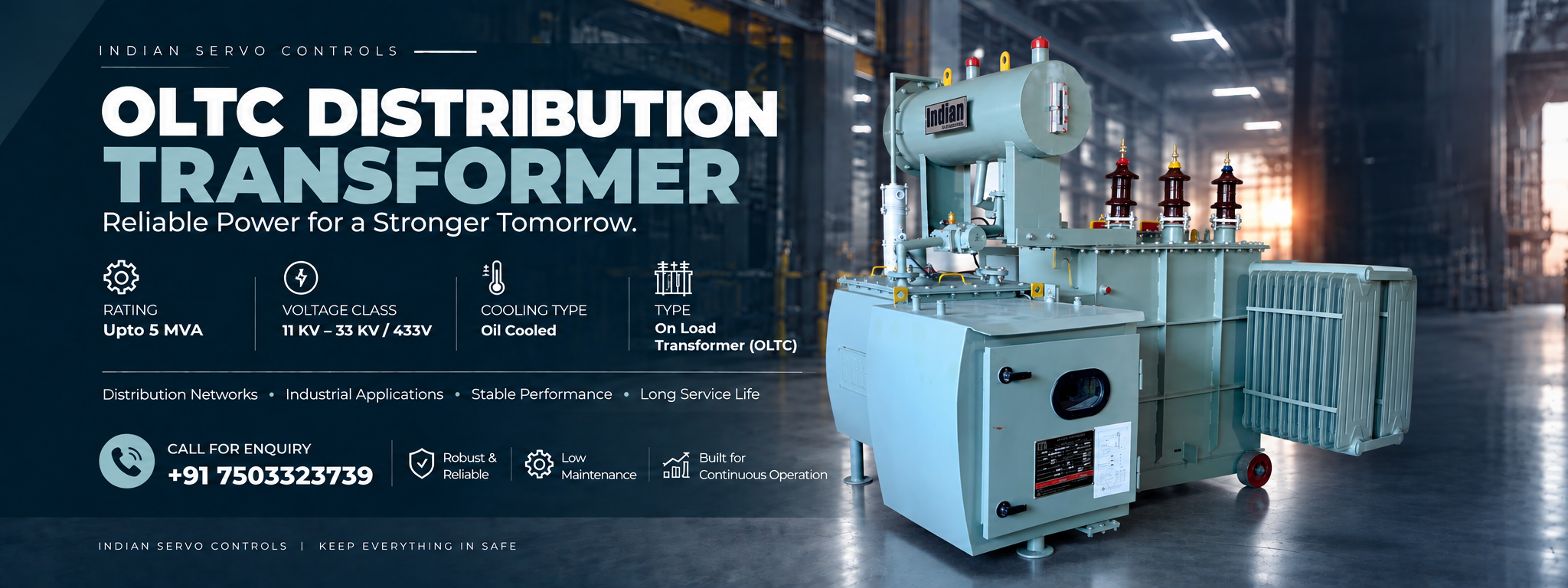 Best servo stabilizer manufacturers in india Indian Servo Controls OLTC Distribution Transformer