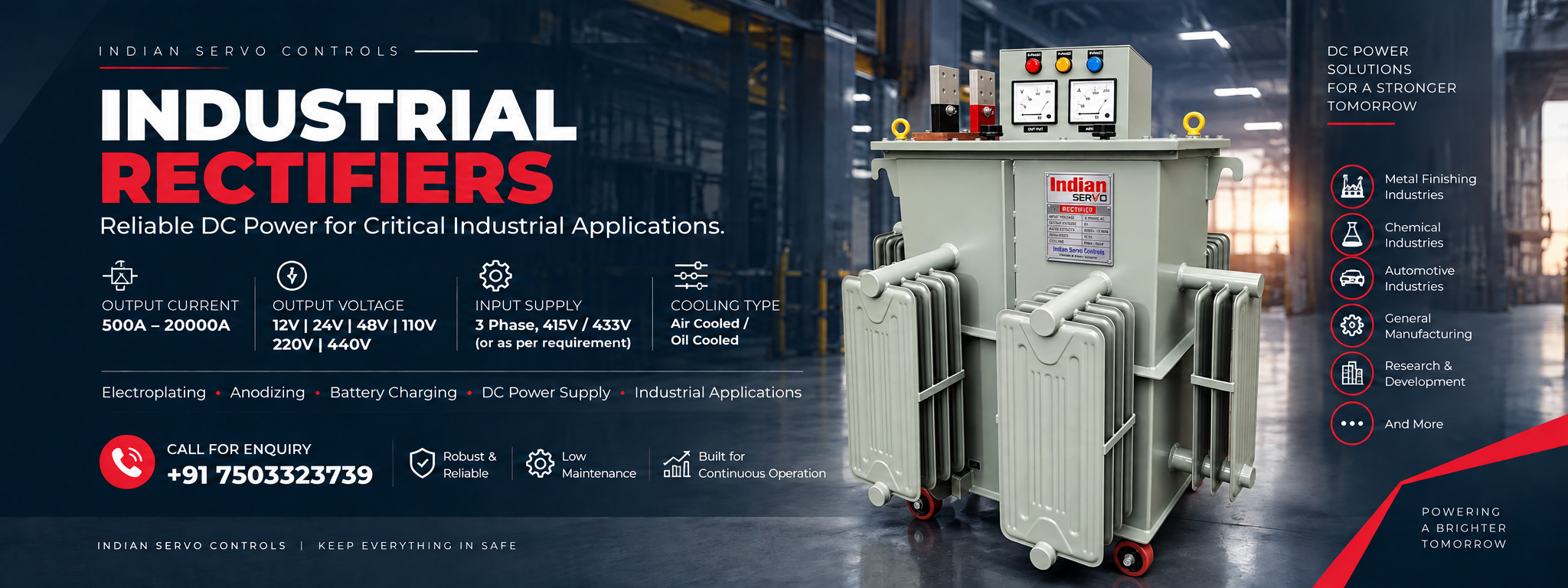 Best servo stabilizer manufacturers in india Indian Servo Controls Industrial Rectifier