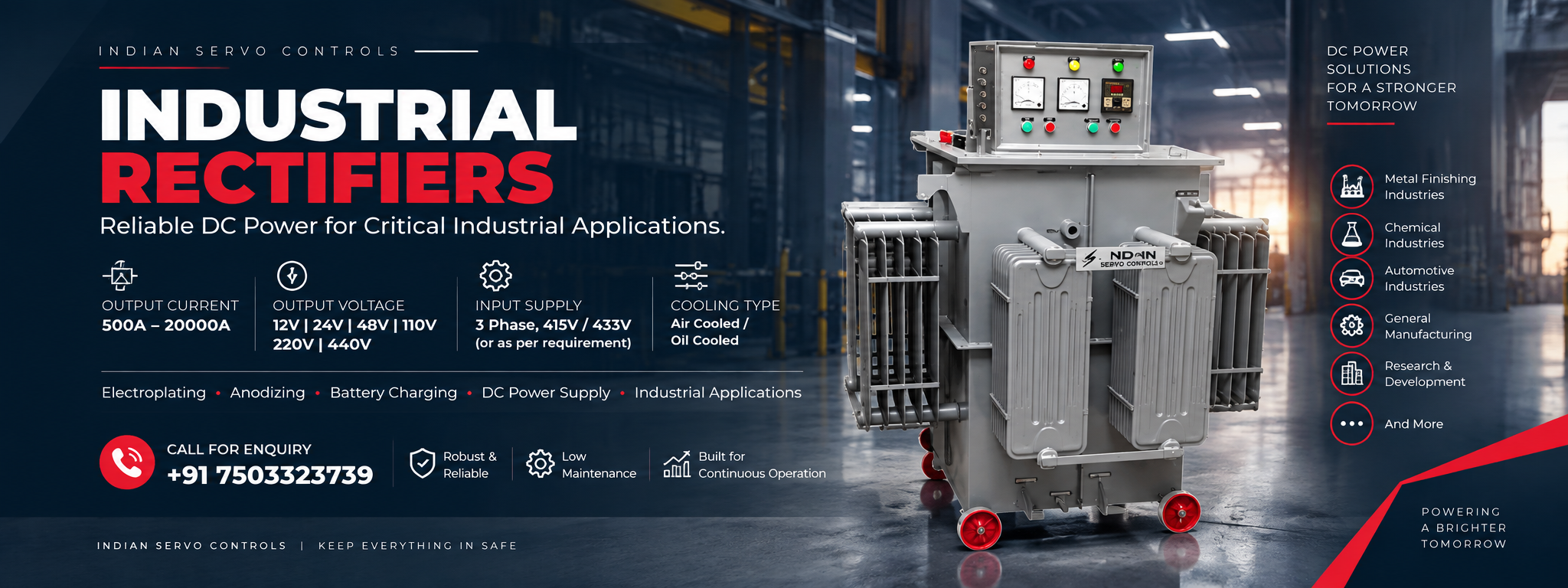 Best servo stabilizer manufacturers in india Indian Servo Controls Industrial Rectifier