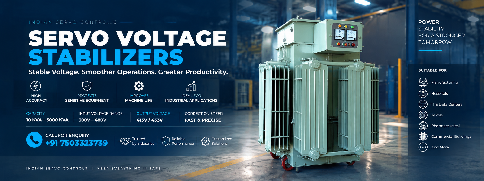 Best servo stabilizer manufacturers in india Indian Servo Controls Servo Voltage Stabilizer